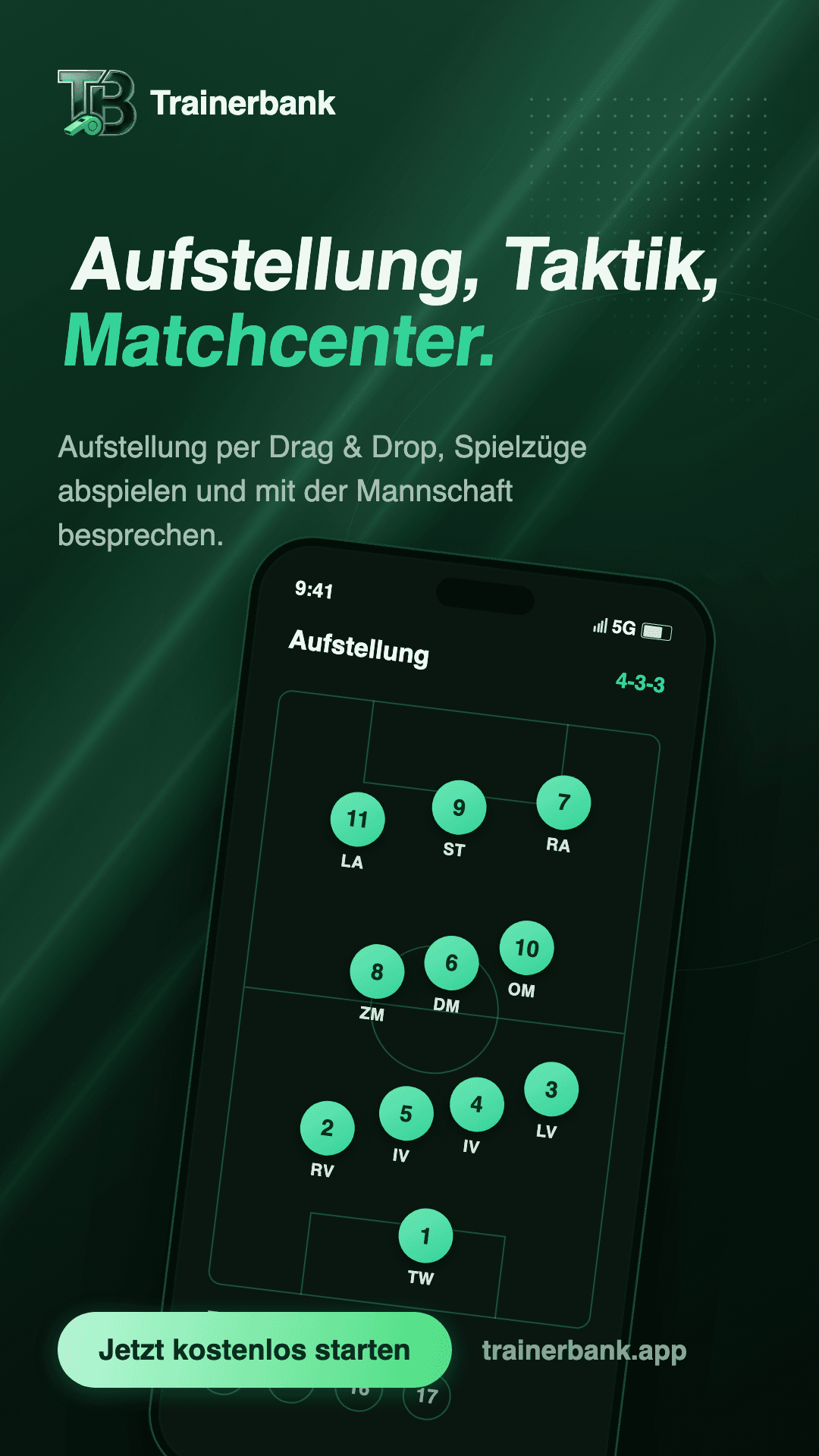 Taktiktafel in der App